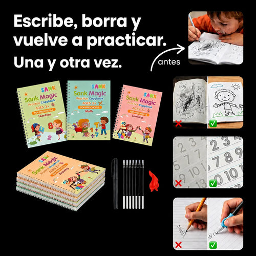 Kit de Caligrafía Mágica — Escribe, Borra y Aprende™
