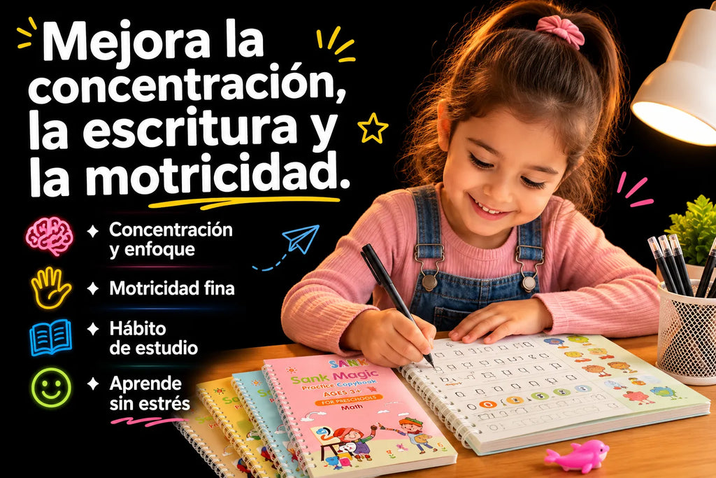 Kit de Caligrafía Mágica — Escribe, Borra y Aprende™